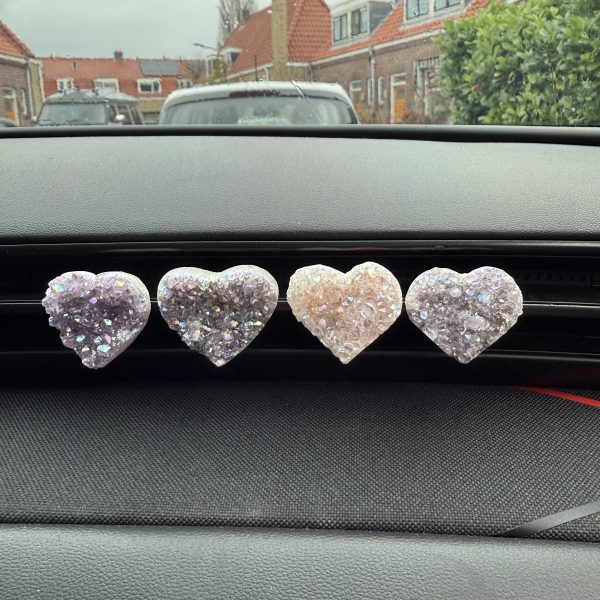 Angel aura (Amethist gecoat) hart voor in de auto - Afbeelding 2